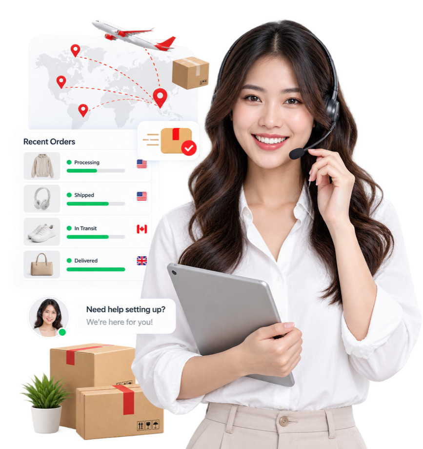 BuckyDrop specialist ready to help you set up dropshipping