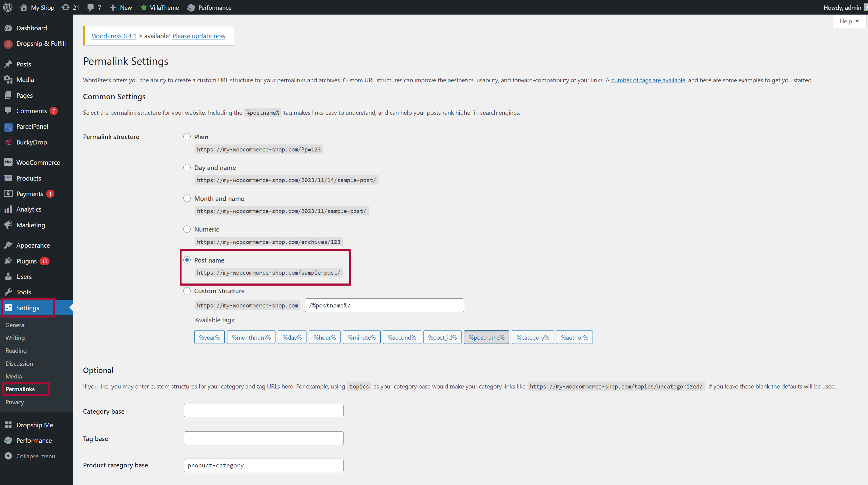 Log_in_to_the_WordPress_admin,_go_to_Settings_>_Permalinks_and_select__Post_name__as_the_permalink_structure. 0